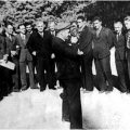 Октябрь 1944 года. Команда «Динамо» (Тбилиси) на приеме в Тегеране (Иран).
